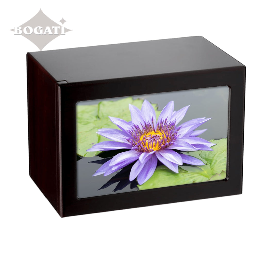 EXTRA LARGE Photo Frame urn PY06 - Purple Flowers