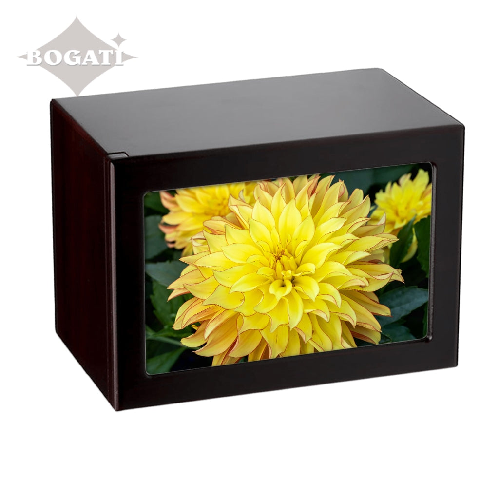 EXTRA LARGE Photo Frame urn -PY06-  Yellow Flowers