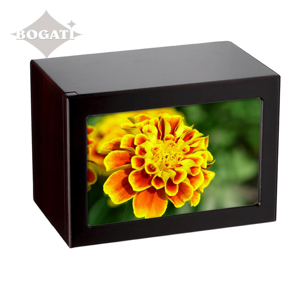 EXTRA LARGE Photo Frame urn -PY06-  Yellow Flowers