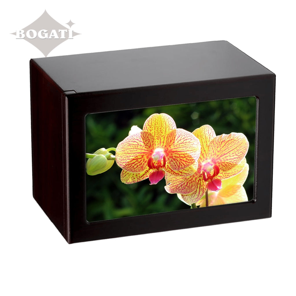 EXTRA LARGE Photo Frame urn -PY06-  Yellow Flowers