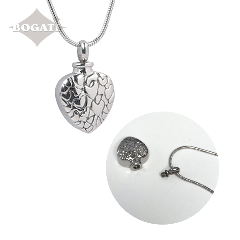 J-008 - Heart with Little Hearts - Silver-tone - Pendant with Chain