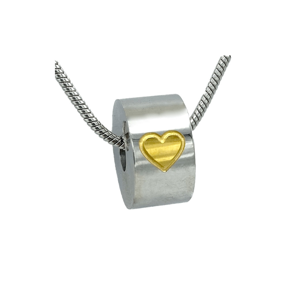 J-052- Heart Charm Bead - Pendant with Chain