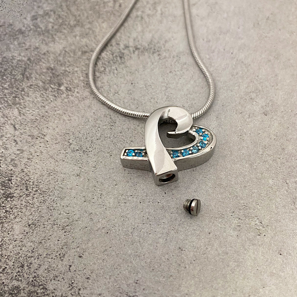 J-783 Embrace Heart with Rhinestones - Pendant with Chain