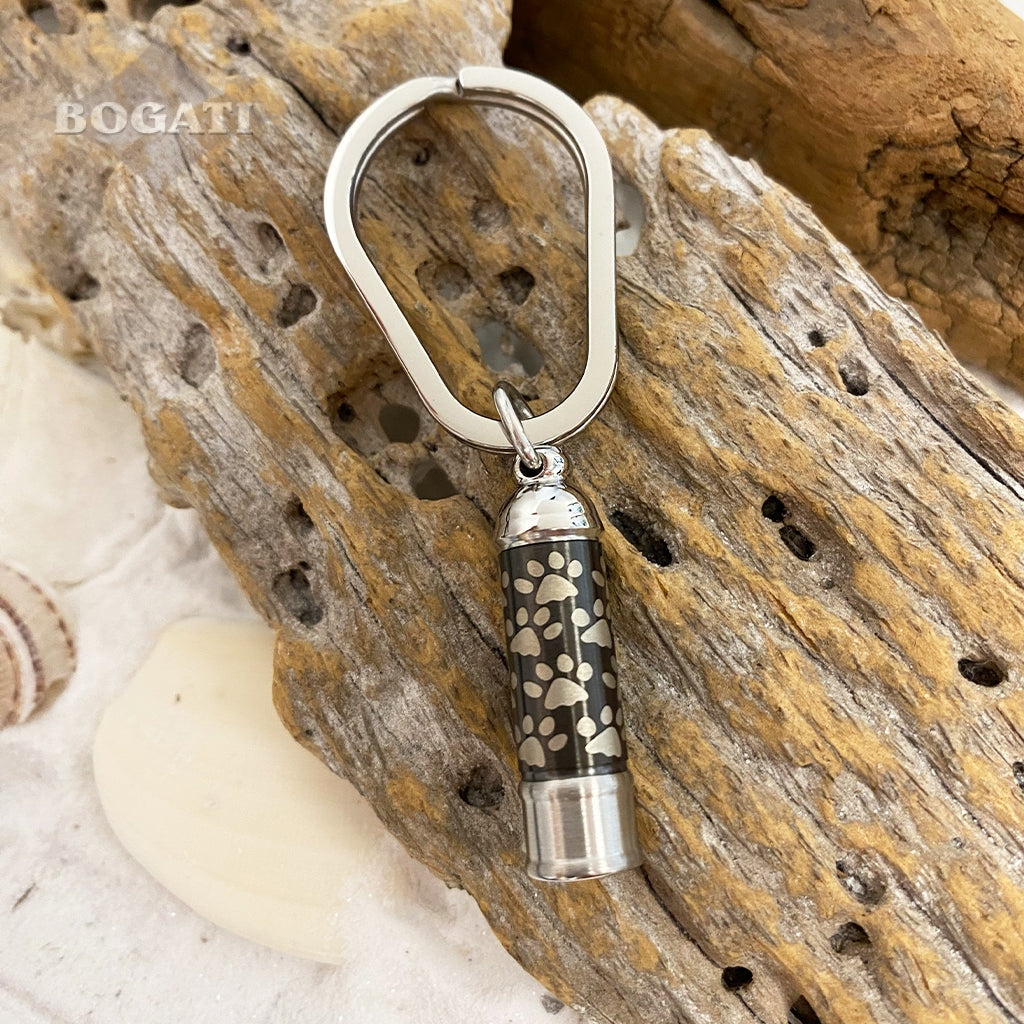 J-920 - Paw Prints Cylinder - Keychain