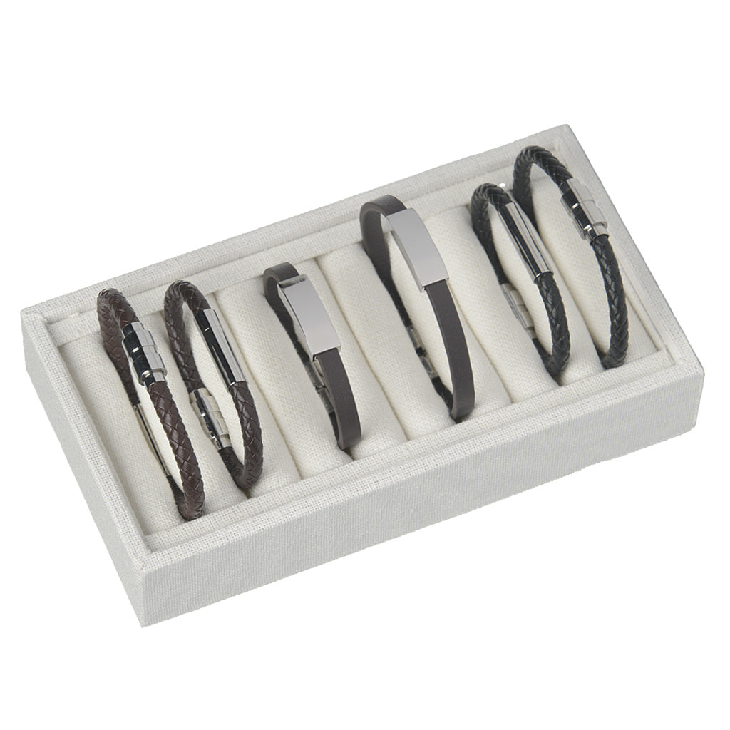 Jewelry Package: Leather Bracelets- Pack of 6