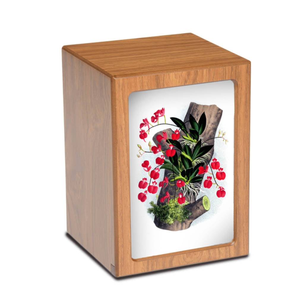 EXTRA LARGE Photo Frame urn PY06 - Cherry - Red Orchids on Tree Branch