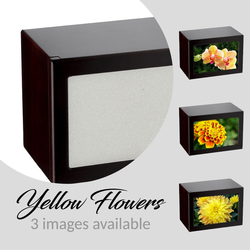 EXTRA LARGE Photo Frame urn -PY06-  Yellow Flowers