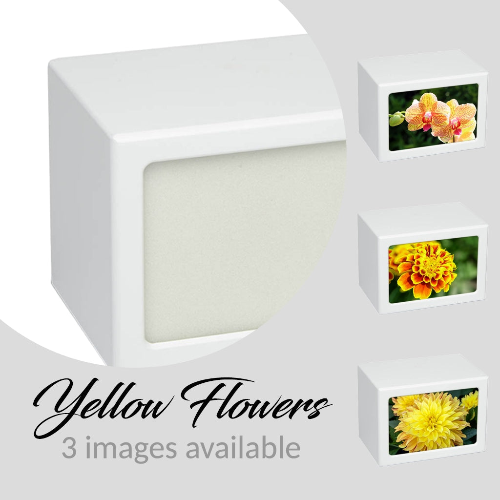 EXTRA LARGE Photo Frame urn -PY06- Yellow Flowers