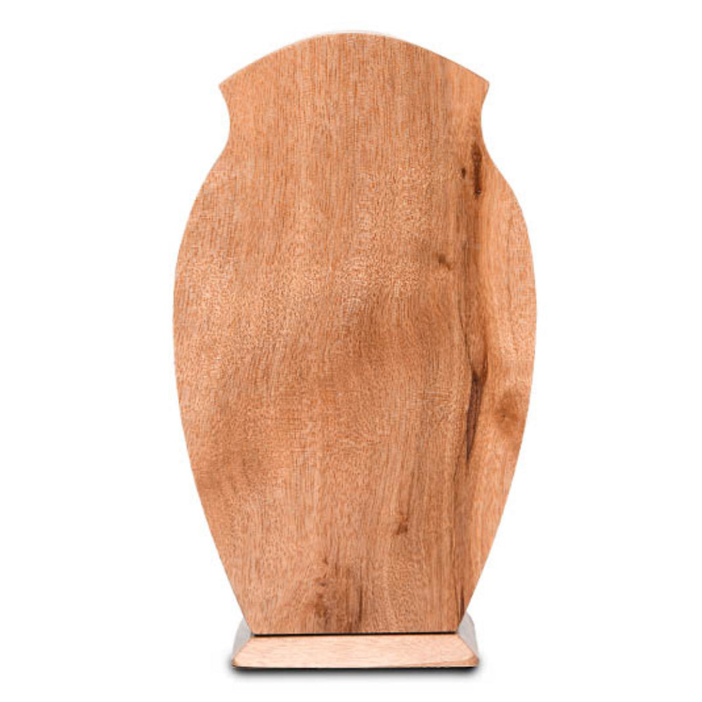 MEDIUM Harwood Pet Urn with Paw Applique - Bogati Exclusive