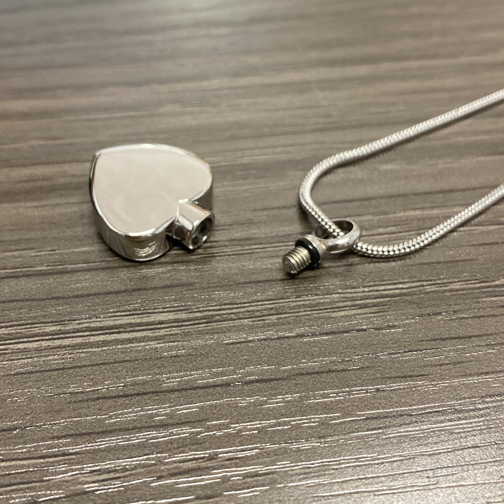 J-325 Paw Print Heart - "No longer by my side..."- Pendant with Chain - Pack of 10