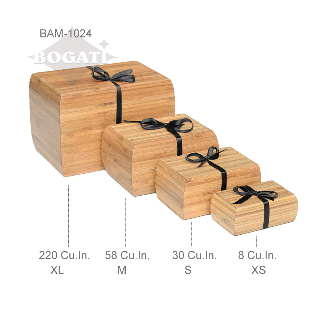 SMALL - Eco-friendly Bamboo Urn - 1024 - Curved edges