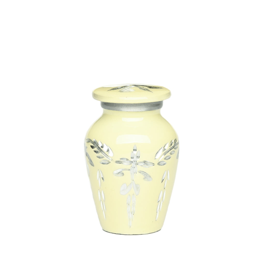 KEEPSAKE -1100- Diamond Cut Alloy Urn Vanilla Cream