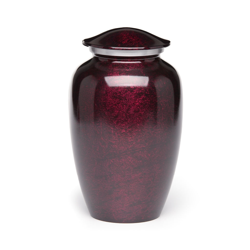 ADULT - Classic Alloy Urn -1310- High Gloss finish Purple Merlot