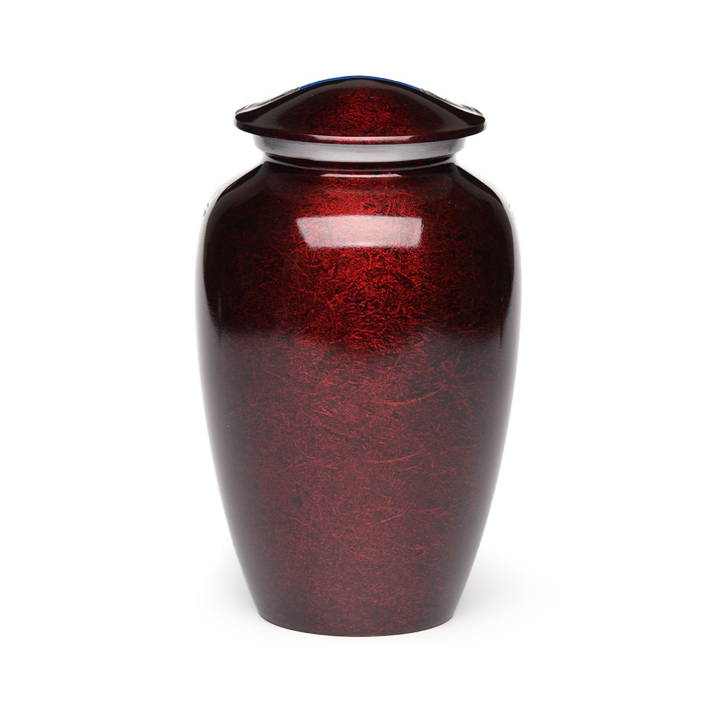 ADULT - Classic Alloy Urn -1310- High Gloss finish Burgundy Red