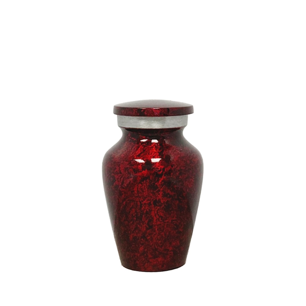 KEEPSAKE - Classic Alloy Urn -1310- Gloss finish Burgundy Red