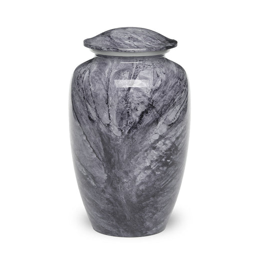 ADULT -Classic Alloy Urn - Hand-painted Stone-look Dark Gray