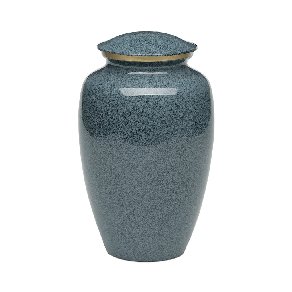 ADULT Classic Brass urn -1541- Speckled finish Military Gray