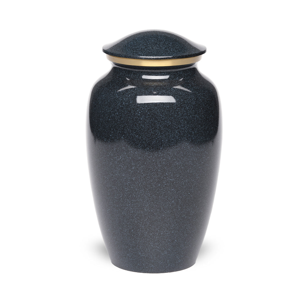 ADULT Classic Brass urn -1541- Speckled finish Black Granite