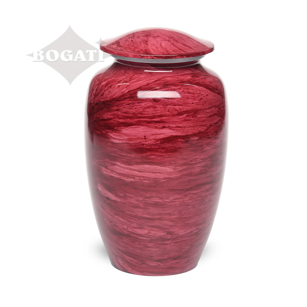 ADULT Classic Alloy urn -1600- Jewel Marbled Stone Red
