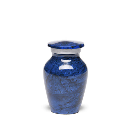 KEEPSAKE Classic Alloy urn -1600- Marbled Stone Dark Blue