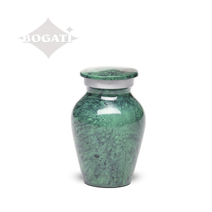 KEEPSAKE Classic Alloy urn -1600- Marbled Stone Dark Green