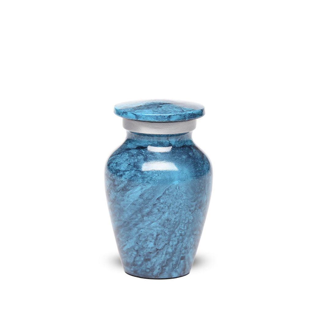 KEEPSAKE Classic Alloy urn -1600- Marbled Stone Teal