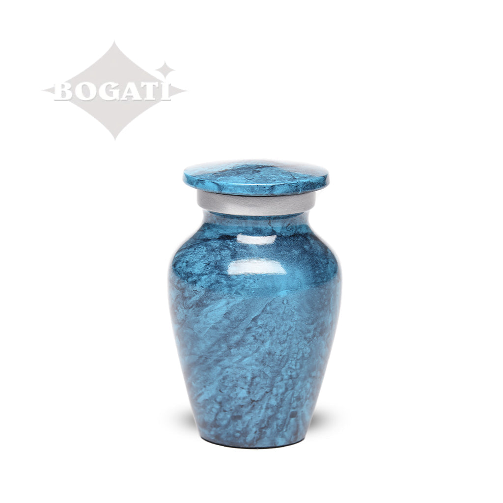 KEEPSAKE Classic Alloy urn -1600- Marbled Stone Teal