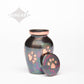 KEEPSAKE Brass Pet Urn -1649 "Forever Paw" - Raku finish