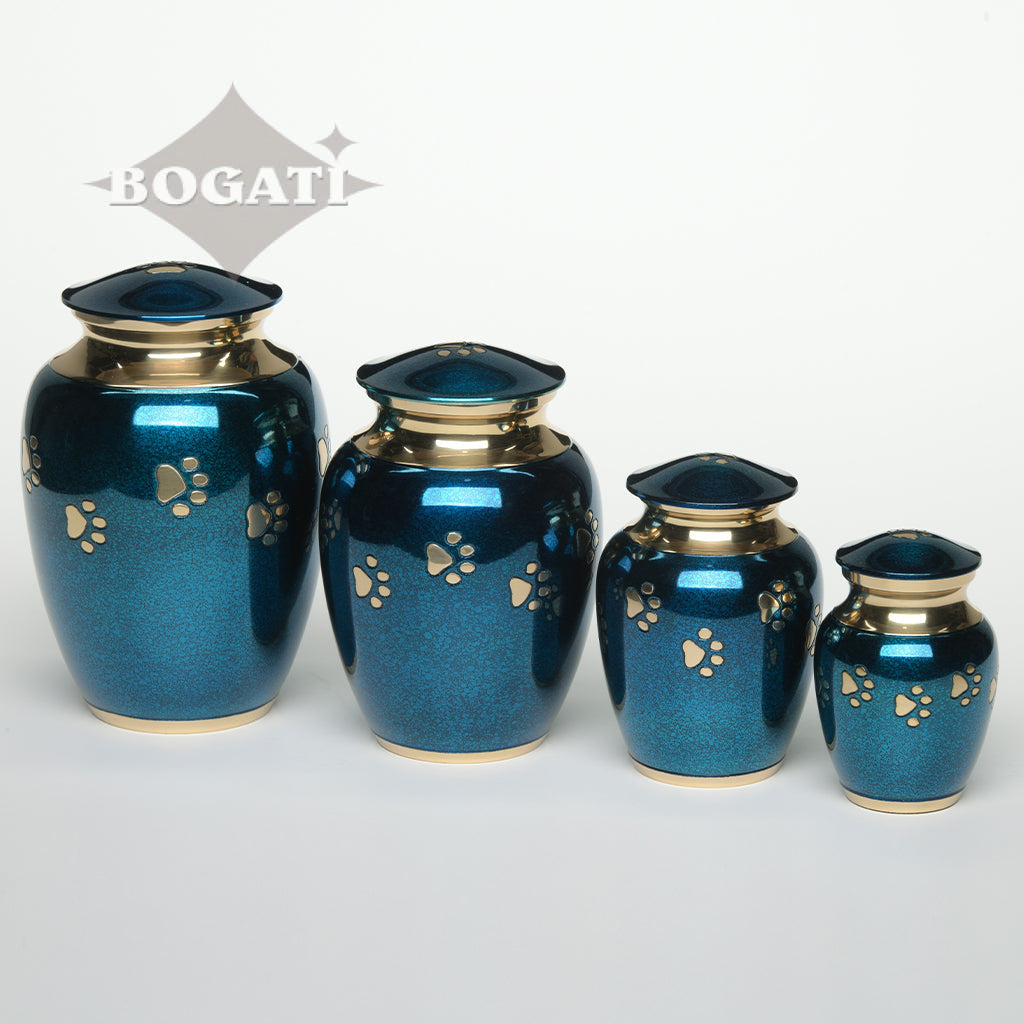 LARGE Brass Pet Urn - "Forever Paw"