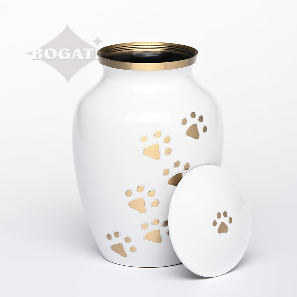 LARGE Brass Pet Urn - "Paws to Heaven"