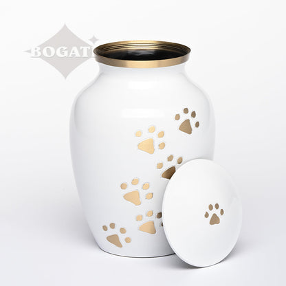 LARGE Brass Pet Urn - "Paws to Heaven"