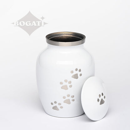 SMALL Brass Pet Urn - "Paws to Heaven"