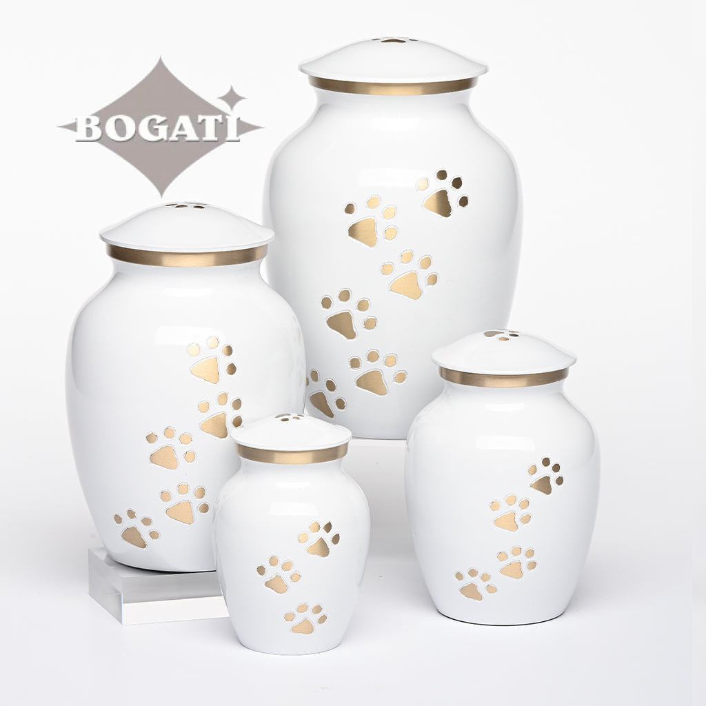 MEDIUM  Brass Pet Urn -"Paws to Heaven"