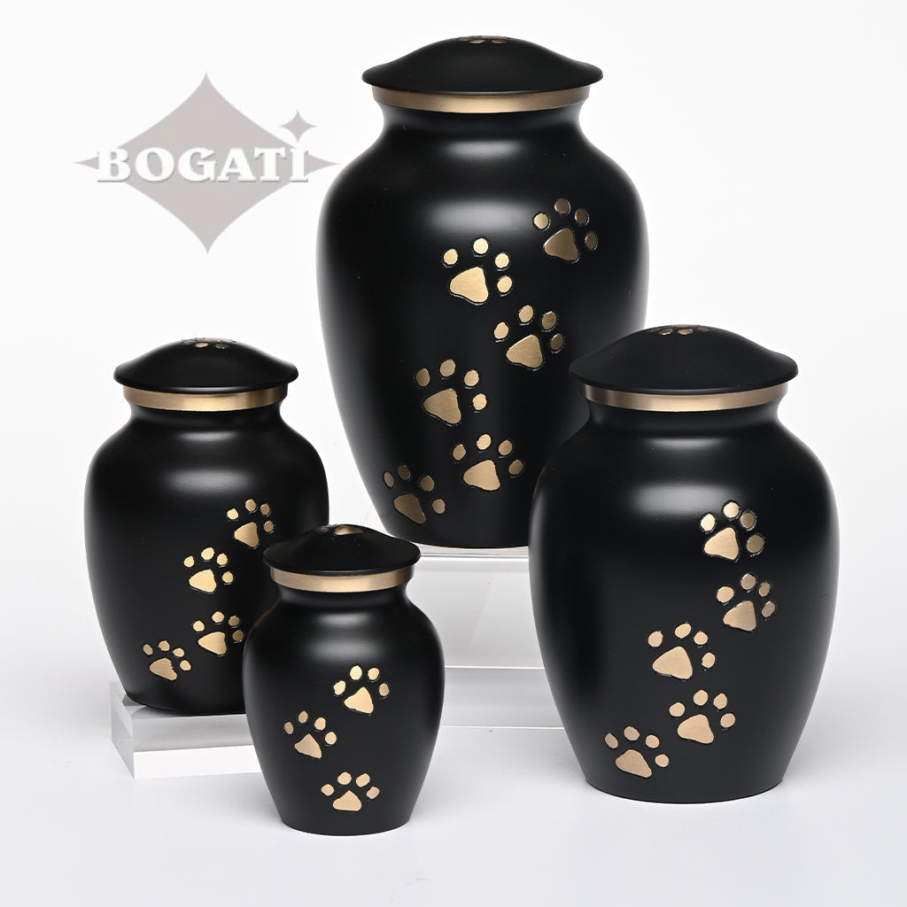 LARGE Brass Pet Urn - "Paws to Heaven"