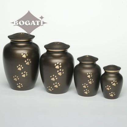 SMALL Brass Pet Urn -"Paws to Heaven"