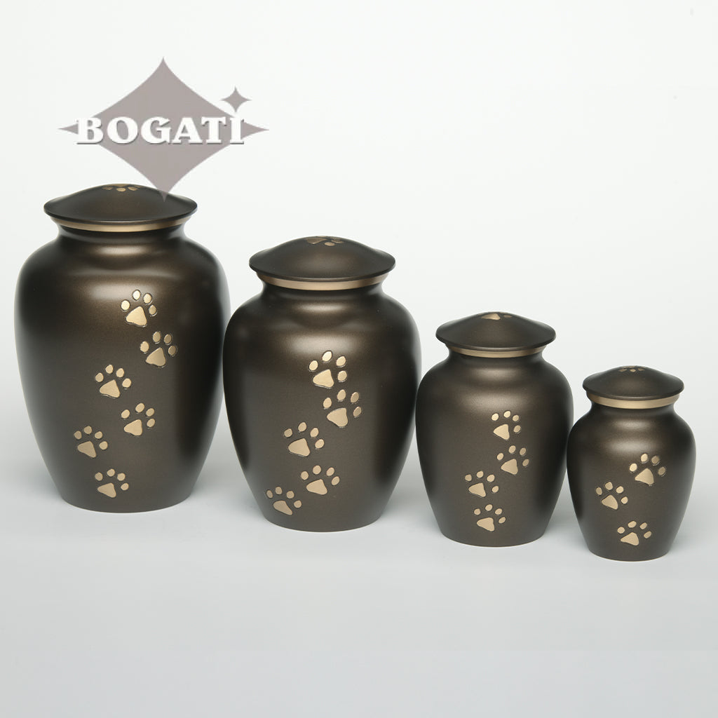 SMALL Brass Pet Urn - "Paws to Heaven"