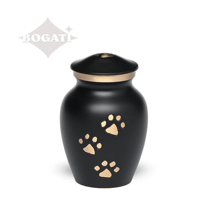 EXTRA SMALL Brass Pet Urn - "Paws to Heaven" (Copy) Black-Gold