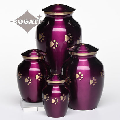 LARGE Brass Pet Urn - "Forever Paw"