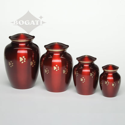EXTRA SMALL Brass Pet Urn - "Forever Paw"