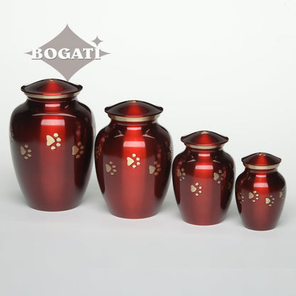 LARGE Brass Pet Urn - "Forever Paw"