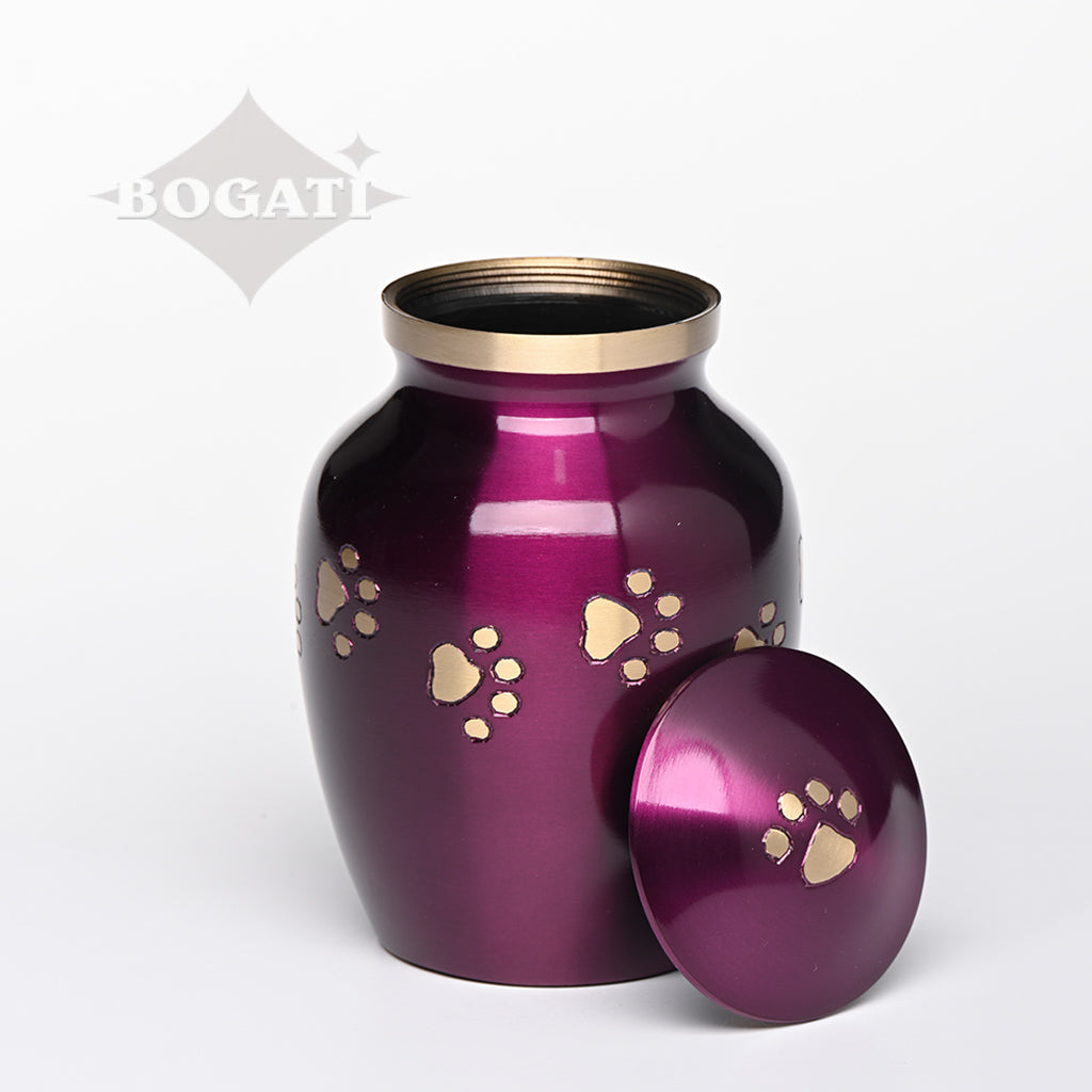 SMALL Brass Pet Urn - "Forever Paw"