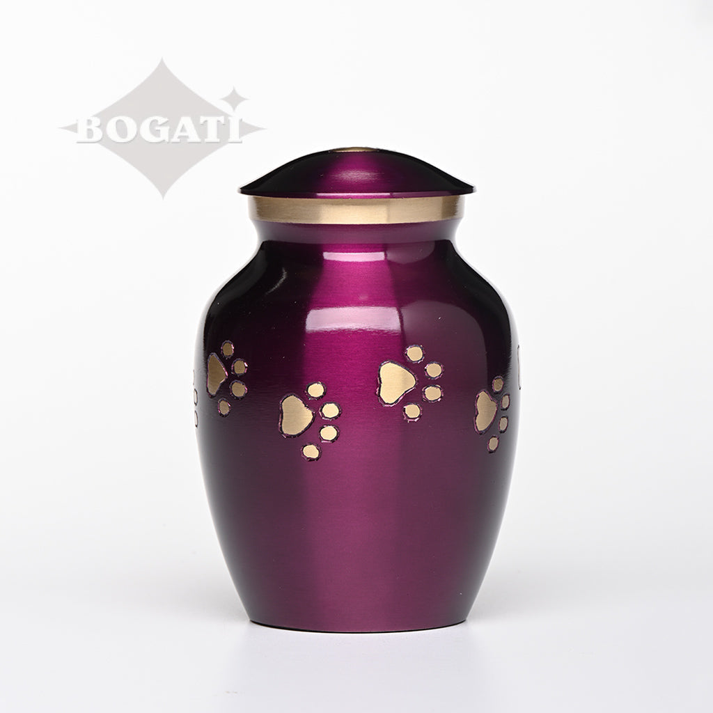SMALL Brass Pet Urn - "Forever Paw"
