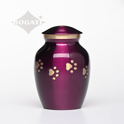 SMALL Brass Pet Urn - "Forever Paw"