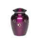 SMALL Brass Pet Urn - "Forever Paw" Purple