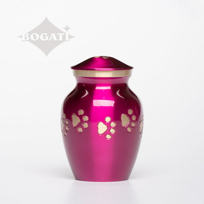 EXTRA SMALL Brass Pet Urn - "Forever Paw"