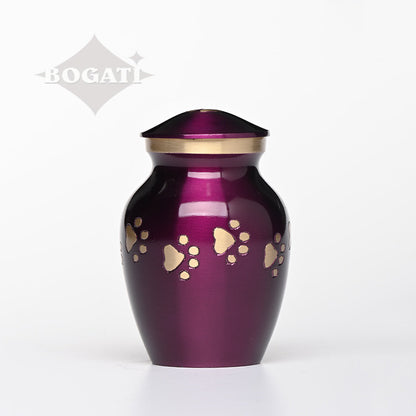 EXTRA SMALL Brass Pet Urn - "Forever Paw"