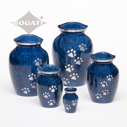 MEDIUM Alloy Pet Urn - 1658 "Paws to Heaven" - Marbled Stone Finish