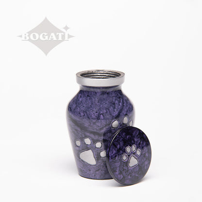 KEEPSAKE Alloy Pet Urn - 1658 "Paws to Heaven" - Marbled Stone Finish