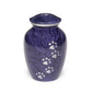 MEDIUM Alloy Pet Urn - 1658 "Paws to Heaven" - Marbled Stone Finish Purple