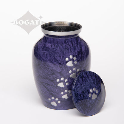 MEDIUM Alloy Pet Urn - 1658 "Paws to Heaven" - Marbled Stone Finish